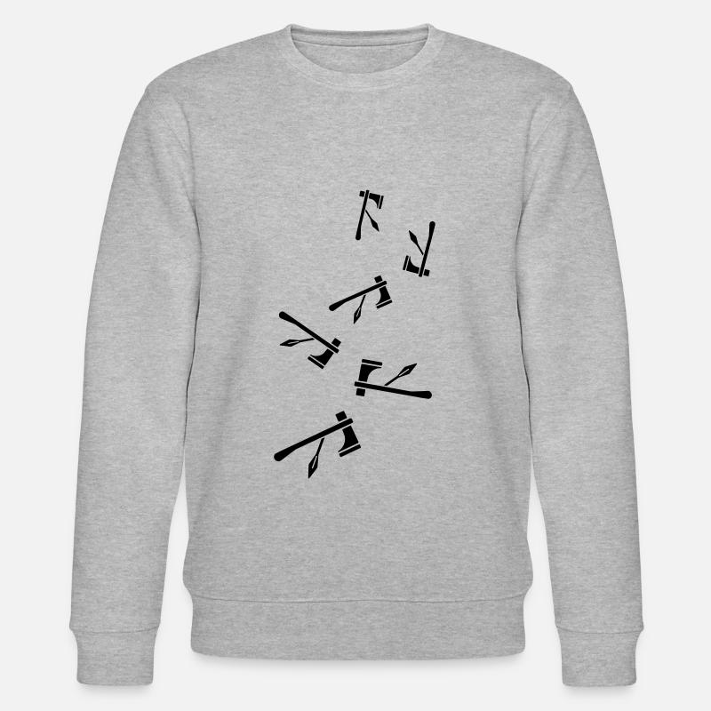 Axt symbol Indianer - Stanley/Stella Unisex Bio-Sweatshirt CHANGER  - Grau meliert