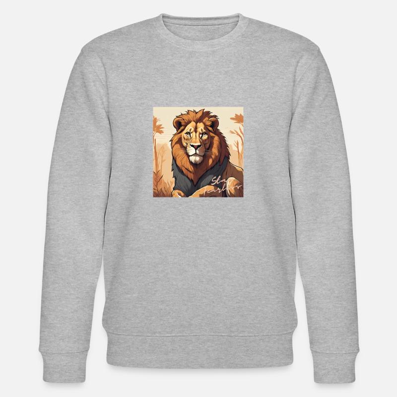 Restez intrépide - Lion Design - Sweat bio CHANGER Stanley/Stella Unisexe - gris chiné