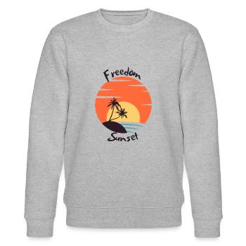 Liberté couché de soleil - Sweat bio CHANGER Stanley/Stella Unisexe - gris chiné - Devant - Nik (191cm) & Marisol (170cm)