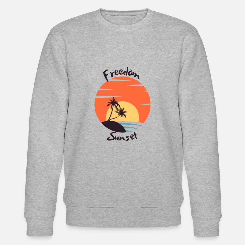 Liberté couché de soleil - Sweat bio CHANGER Stanley/Stella Unisexe - gris chiné