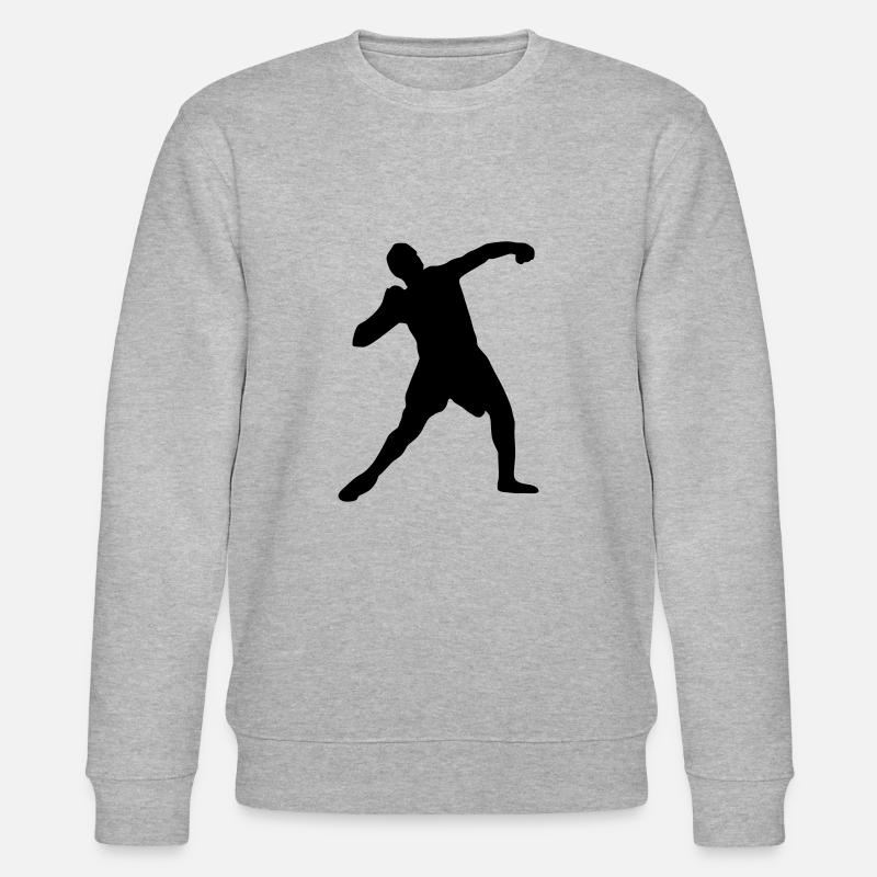 Kugelstoßen, Kugelstoßer - Leichathletik - Stanley/Stella Unisex Bio-Sweatshirt CHANGER  - Grau meliert