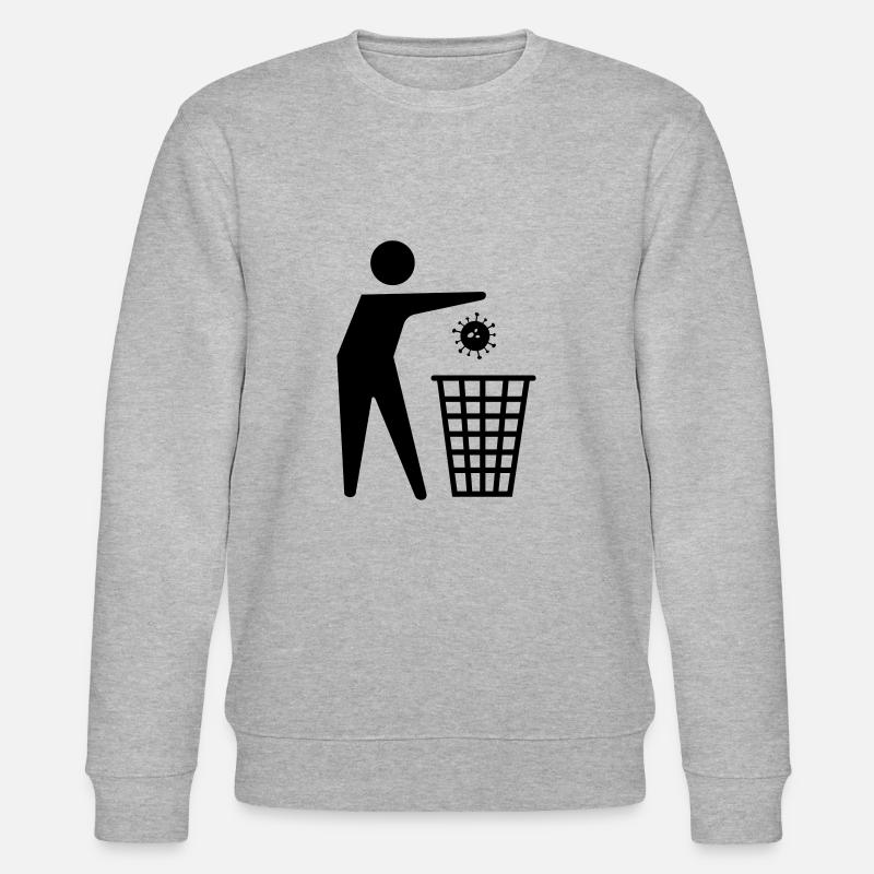 Virus kann jetzt weg - Stanley/Stella Unisex Bio-Sweatshirt CHANGER - Grau meliert