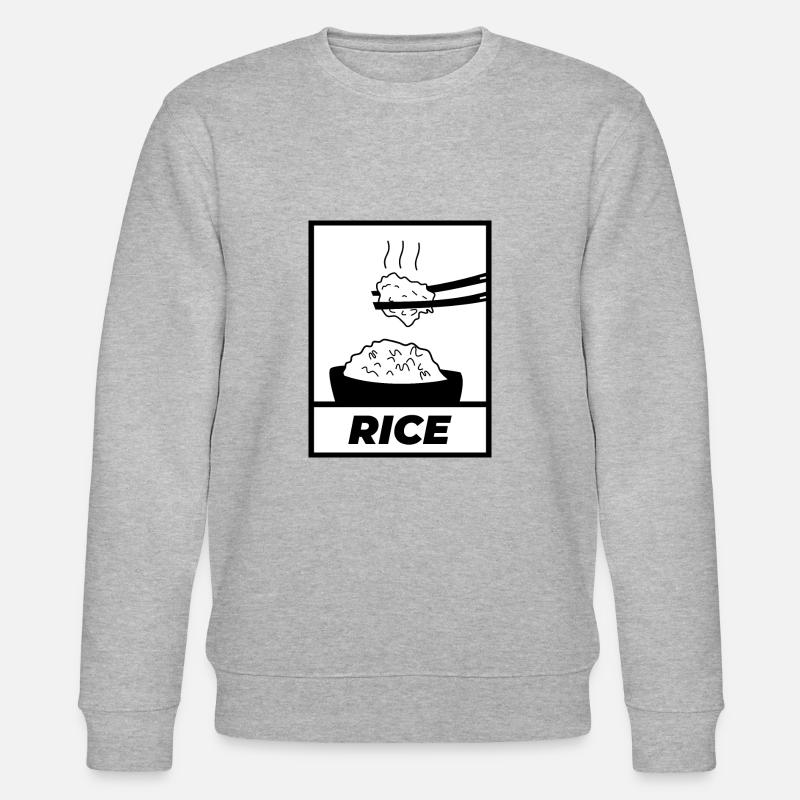 Rice simple black - Stanley/Stella Unisex Bio-Sweatshirt CHANGER  - Grau meliert