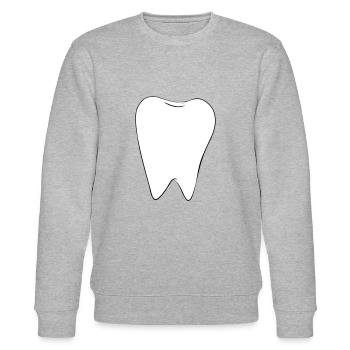 Weißer Zahn - Stanley/Stella Unisex Bio-Sweatshirt CHANGER  - Grau meliert - Vorne - Nik (191cm) & Marisol (170cm)