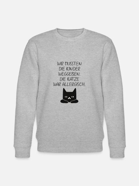 Katze war allergisch - Stanley/Stella Unisex Bio-Sweatshirt CHANGER - Grau meliert