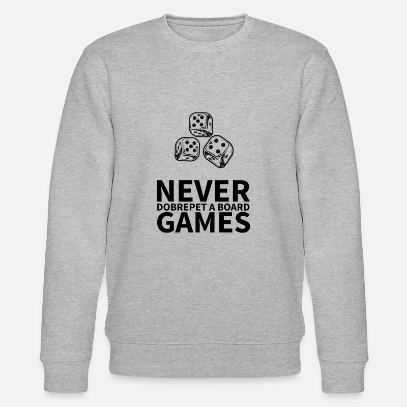boardgame chess backgammon game night - Stanley/Stella Unisex Bio-Sweatshirt CHANGER - Grau meliert