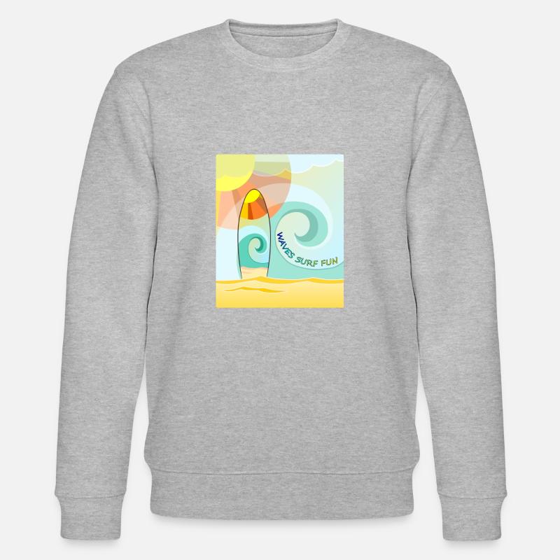 Planche de surf Waves - Sweat bio CHANGER Stanley/Stella Unisexe - gris chiné