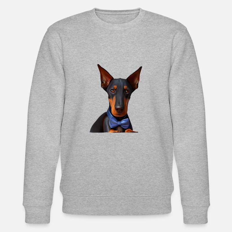 Dobermanntrainer Dobermann Hund Dobermannwelpe - Stanley/Stella Unisex Bio-Sweatshirt CHANGER  - Grau meliert