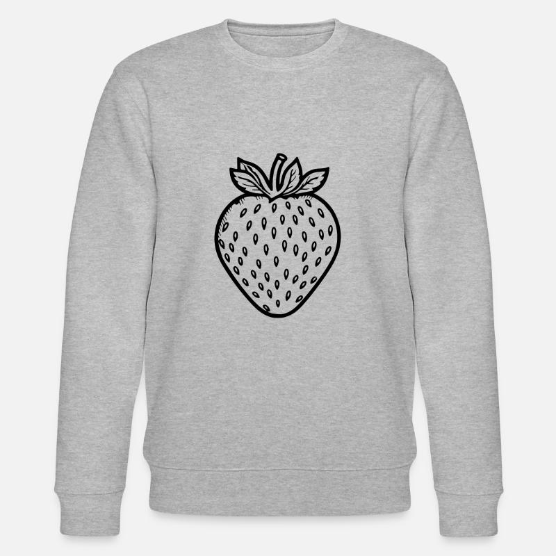 Strawberry Fruit Fruit - Stanley/Stella CHANGER Unisex Organic Sweatshirt - heather grey