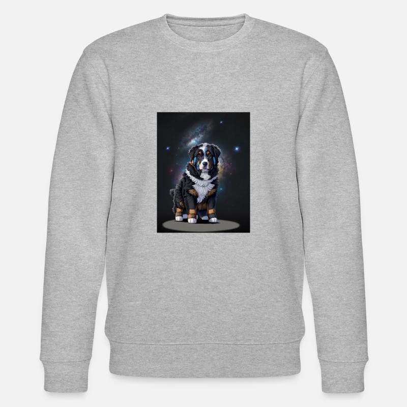 Chiot Bouvier Bernois - Sweat bio CHANGER Stanley/Stella Unisexe - gris chiné