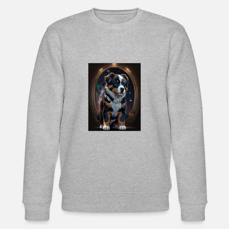 Chiot Bouvier Bernois - Sweat bio CHANGER Stanley/Stella Unisexe - gris chiné
