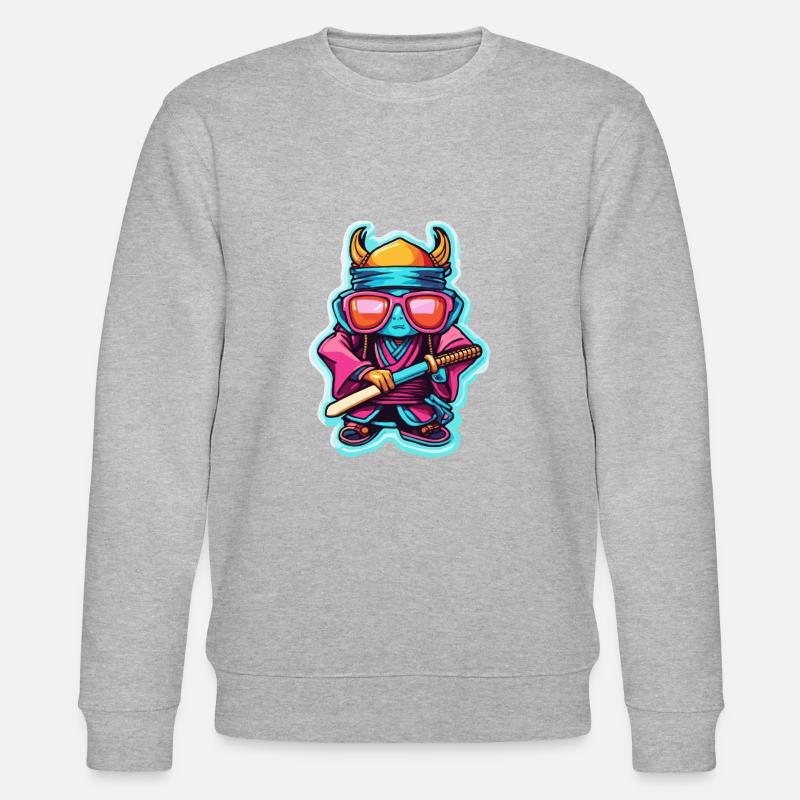 Samurai / Japanisch / Harakiri / Katana / Mann - Stanley/Stella Unisex Bio-Sweatshirt CHANGER  - Grau meliert