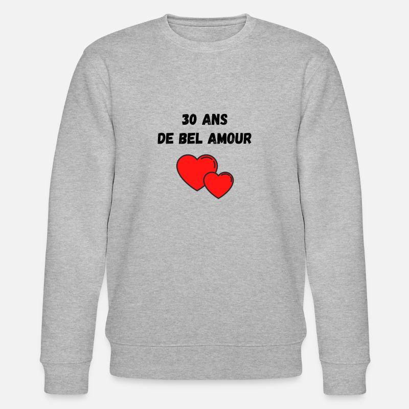 30 ans - Sweat bio CHANGER Stanley/Stella Unisexe - gris chiné