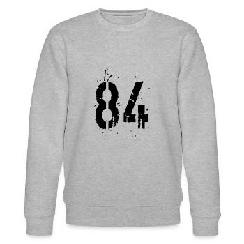 Nummer 84 - Stanley/Stella Unisex Bio-Sweatshirt CHANGER  - Grau meliert - Vorne - Nik (191cm) & Marisol (170cm)