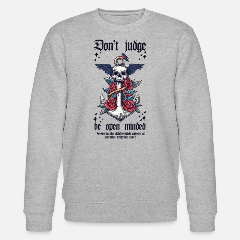 Ne jugez pas - Sweat bio CHANGER Stanley/Stella Unisexe - gris chiné
