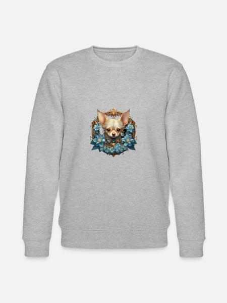 Chihuahua Hund Hunderasse - Stanley/Stella Unisex Bio-Sweatshirt CHANGER  - Grau meliert