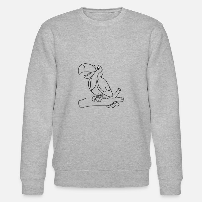 Tukan, Tukane, Vogel, Geschenk, Geschenkidee - Stanley/Stella Unisex Bio-Sweatshirt CHANGER  - Grau meliert