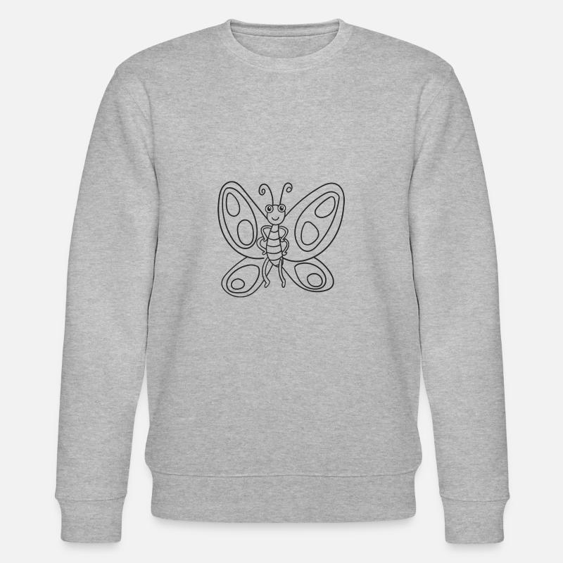 papillon, insecte, cadeau, idée cadeau - Sweat bio CHANGER Stanley/Stella Unisexe - gris chiné