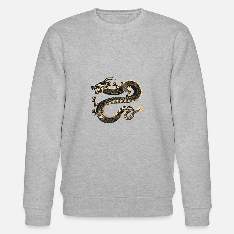 HONGKONG // Drache - Stanley/Stella Unisex Bio-Sweatshirt CHANGER - Grau meliert