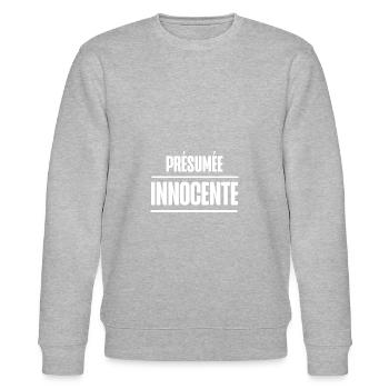 présumée innocente - Sweat bio CHANGER Stanley/Stella Unisexe - gris chiné - Devant - Nik (191cm) & Marisol (170cm)