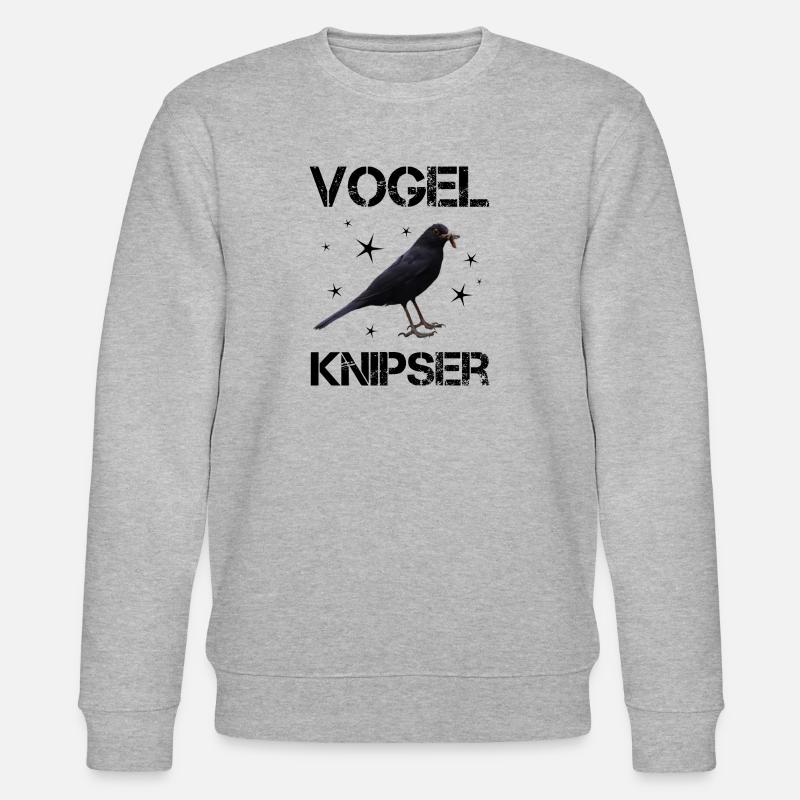 Vogelknipser Hobbyfotograf - Stanley/Stella Unisex Bio-Sweatshirt CHANGER  - Grau meliert