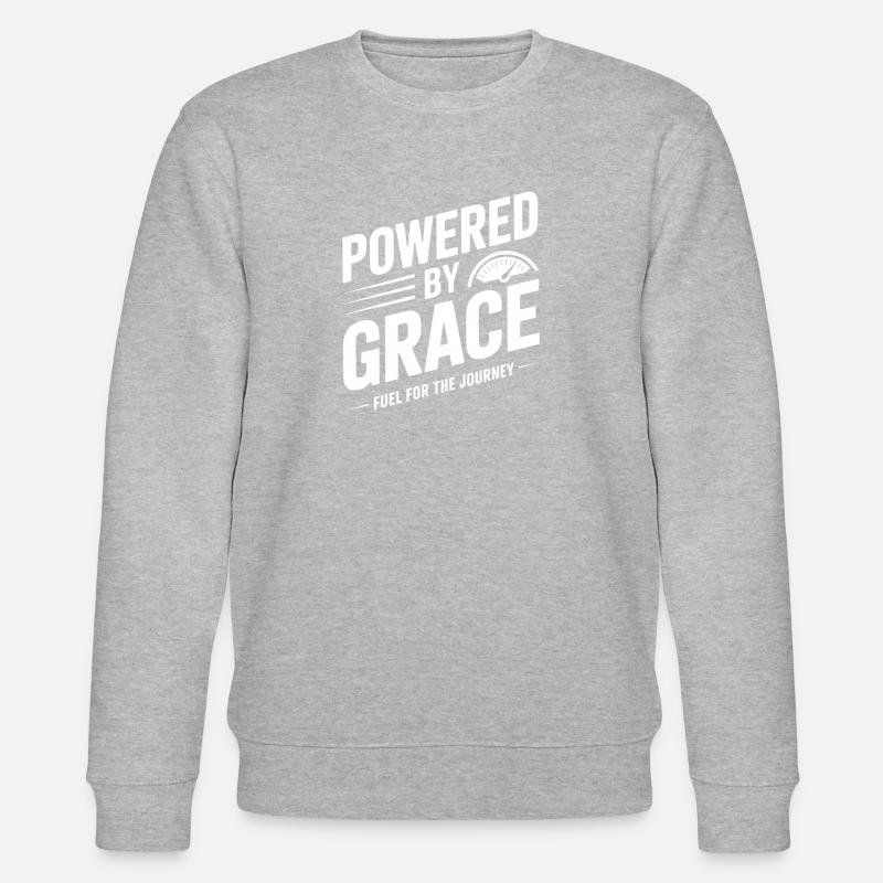 Chrétien poussé par la grâce - Sweat bio CHANGER Stanley/Stella Unisexe - gris chiné