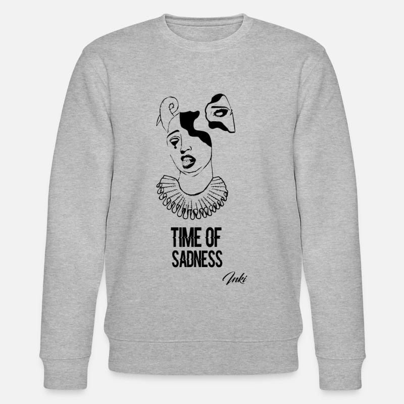 Zeit der Traurigkeit - Stanley/Stella Unisex Bio-Sweatshirt CHANGER  - Grau meliert