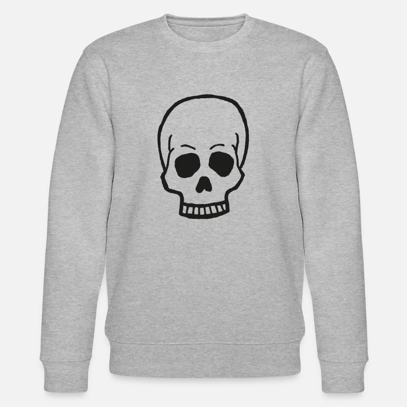 Dessin d’icône de crâne - Sweat bio CHANGER Stanley/Stella Unisexe - gris chiné