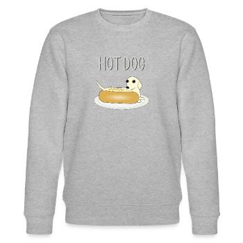 Hot-dog - Sweat bio CHANGER Stanley/Stella Unisexe - gris chiné - Devant - Nik (191cm) & Marisol (170cm)