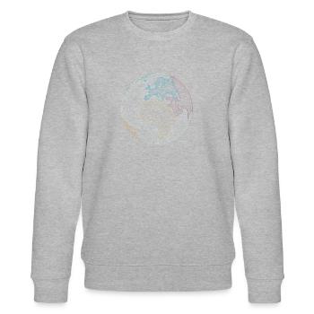 earth - Stanley/Stella CHANGER Unisex Organic Sweatshirt - heather grey - Front - Nik (191cm) & Marisol (170cm)