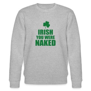 Irish you were naked - Stanley/Stella Unisex Bio-Sweatshirt CHANGER  - Grau meliert - Vorne - Nik (191cm) & Marisol (170cm)