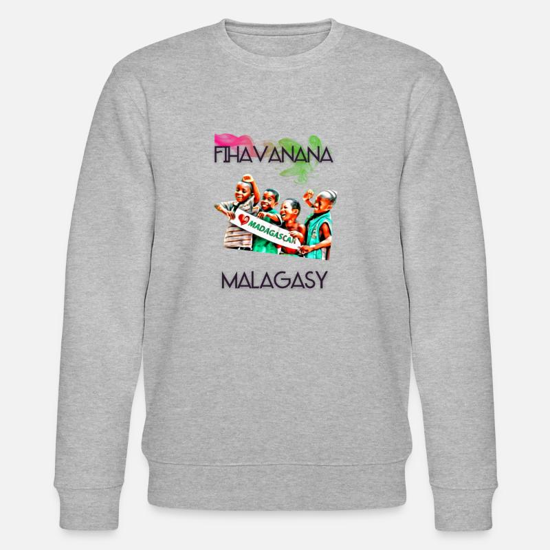 FIHAVANANA MALAGASY - Stanley/Stella Unisex Bio-Sweatshirt CHANGER  - Grau meliert