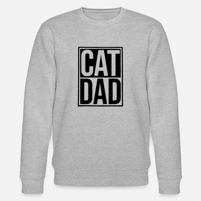 Logo Bouclier Chat Papa - Sweat bio CHANGER Stanley/Stella Unisexe - gris chiné