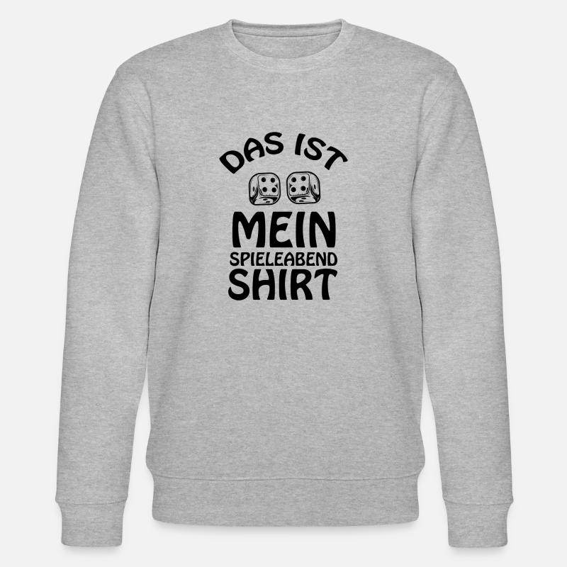 boardgame chess backgammon game night - Stanley/Stella Unisex Bio-Sweatshirt CHANGER - Grau meliert