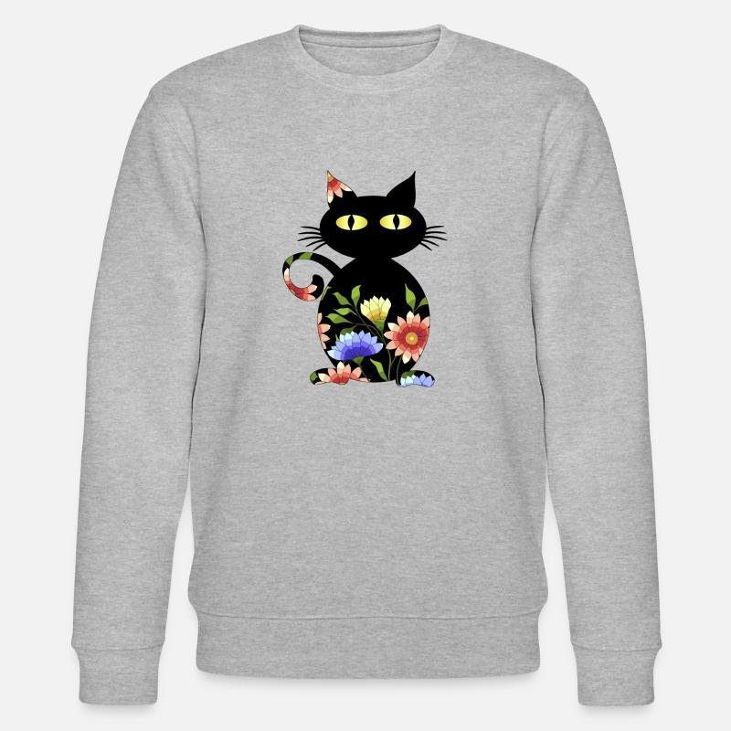 Katze - Stanley/Stella Unisex Bio-Sweatshirt CHANGER - Grau meliert