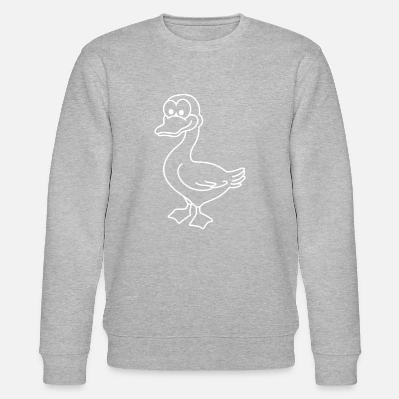 Gans Comic Tier - Stanley/Stella Unisex Bio-Sweatshirt CHANGER  - Grau meliert