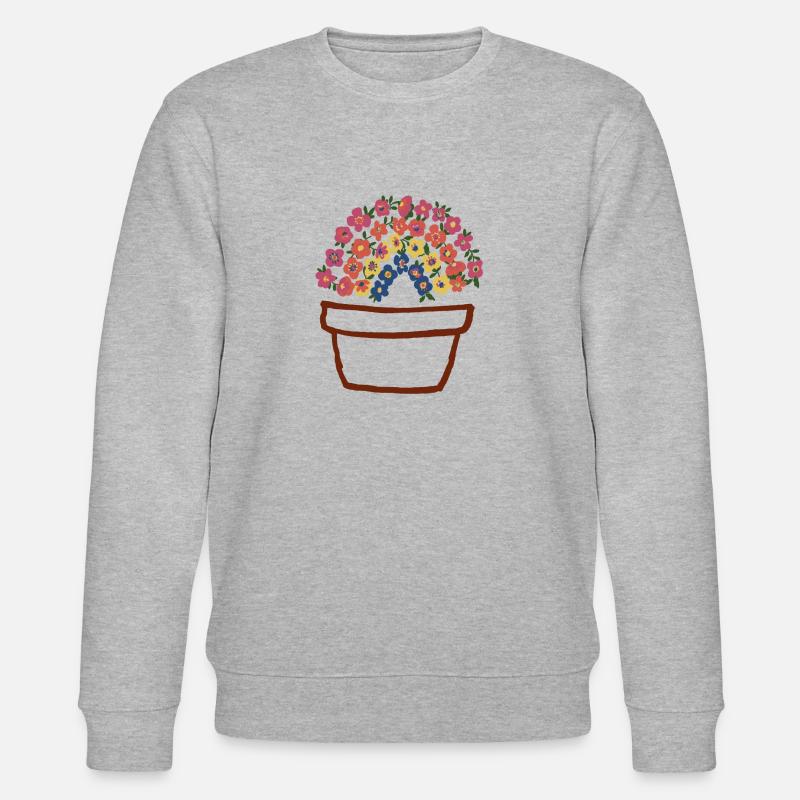 Ein Regenbogen aus Blumen - Stanley/Stella Unisex Bio-Sweatshirt CHANGER  - Grau meliert