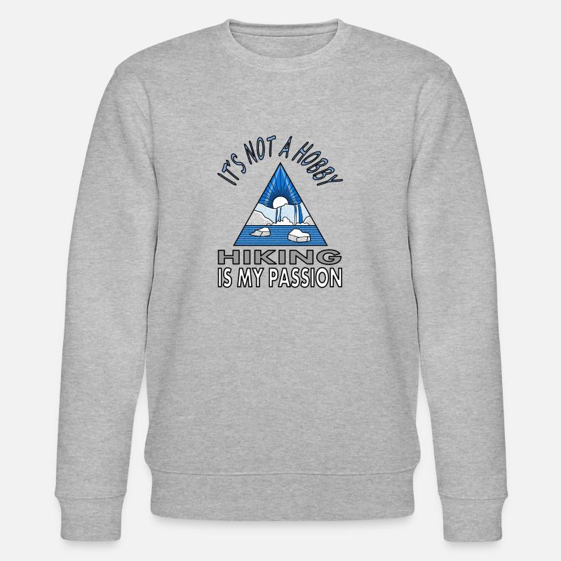 Bergsteiger wandern Wanderung Kletterer Geschenk - Stanley/Stella Unisex Bio-Sweatshirt CHANGER  - Grau meliert