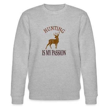 La chasse est ma passion Hunter Idée cadeau - Sweat bio CHANGER Stanley/Stella Unisexe - gris chiné - Devant - Nik (191cm) & Marisol (170cm)