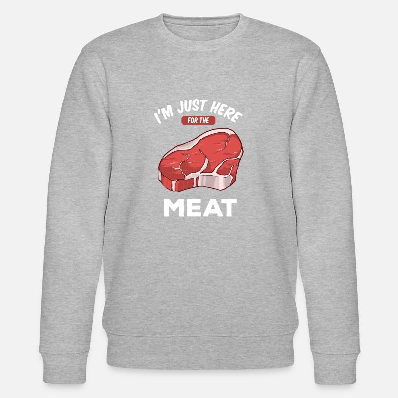 ich will fleisch - Stanley/Stella Unisex Bio-Sweatshirt CHANGER  - Grau meliert