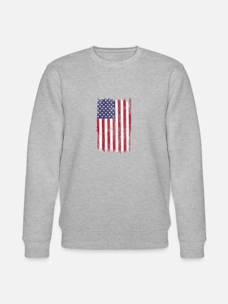 USA Flag Usa Flag Gave - Stanley/Stella økologisk unisex-sweatshirt CHANGER  - grå meleret