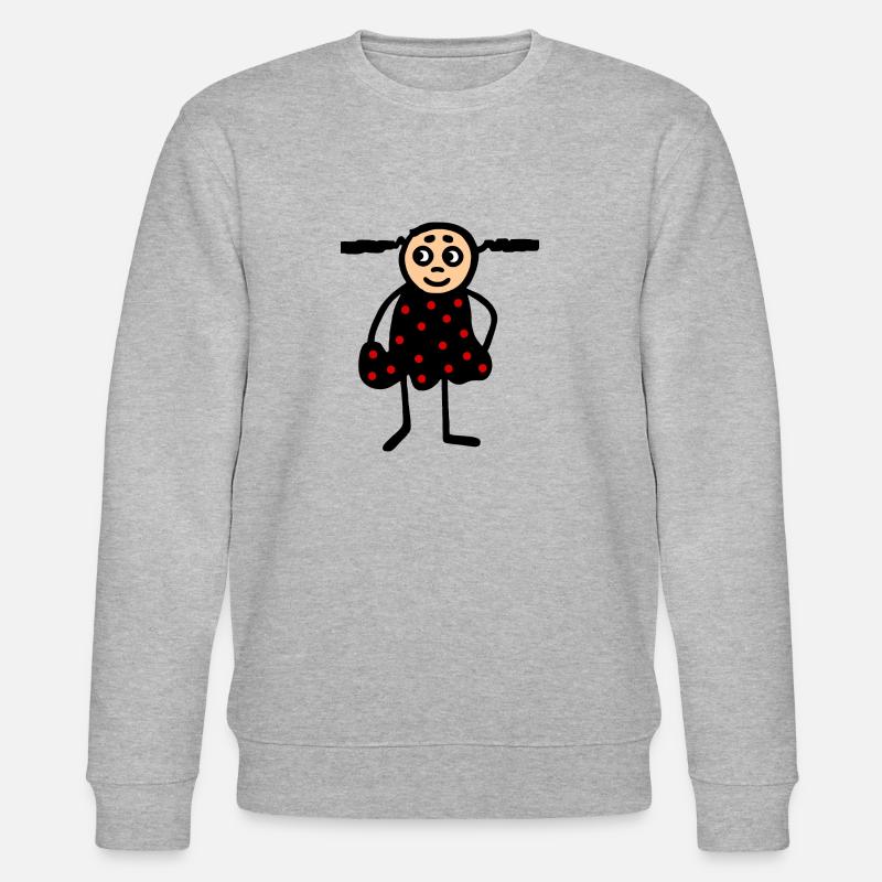 Kinder - Mädchen im Punktekleid - Stanley/Stella Unisex Bio-Sweatshirt CHANGER - Grau meliert