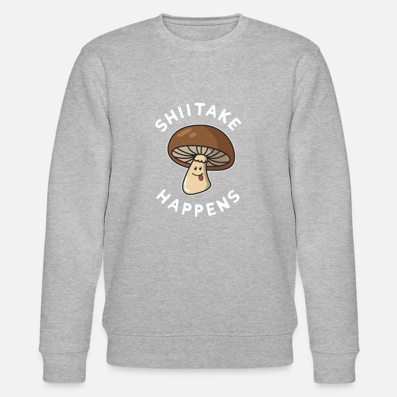 Shiitake Happens Gift - Stanley/Stella CHANGER Unisex Organic Sweatshirt - heather grey