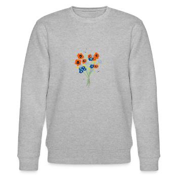 Little Flowers – Floral Bouquet – Blumenstrauß - Stanley/Stella Unisex Bio-Sweatshirt CHANGER  - Grau meliert - Vorne - Nik (191cm) & Marisol (170cm)