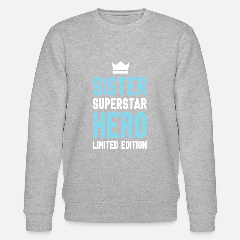 Schwester Limited Edition Spruch - Stanley/Stella Unisex Bio-Sweatshirt CHANGER  - Grau meliert