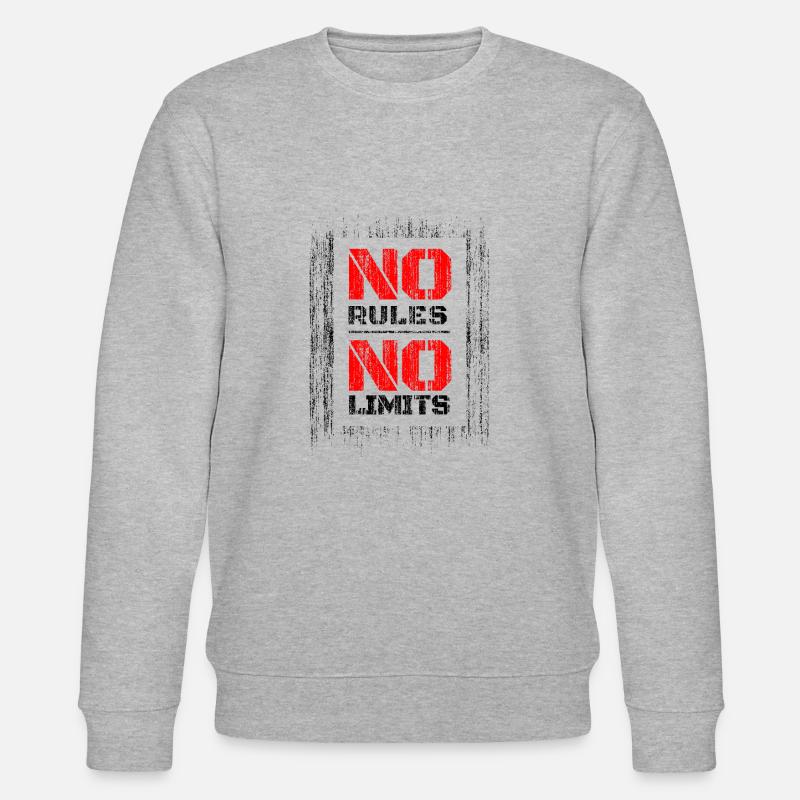 No Rules No Limits - Stanley/Stella CHANGER Unisex Organic Sweatshirt - heather grey