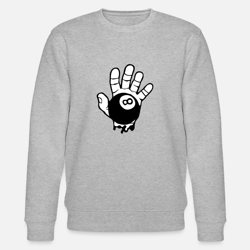 billard main doigt ouverte logo - Sweat bio CHANGER Stanley/Stella Unisexe - gris chiné