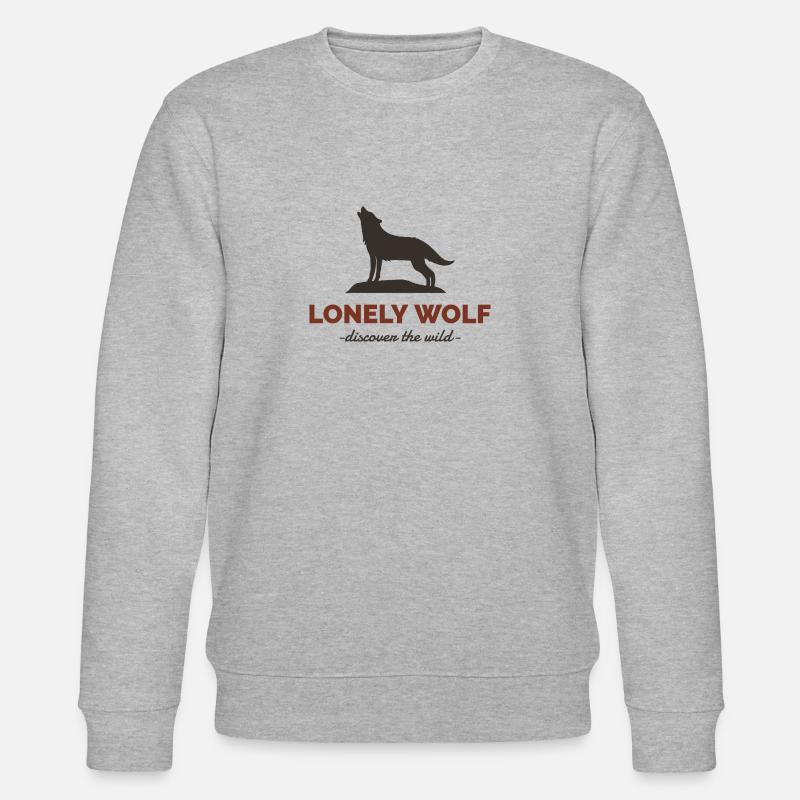Lonely Wolf - Stanley/Stella Unisex Bio-Sweatshirt CHANGER  - Grau meliert