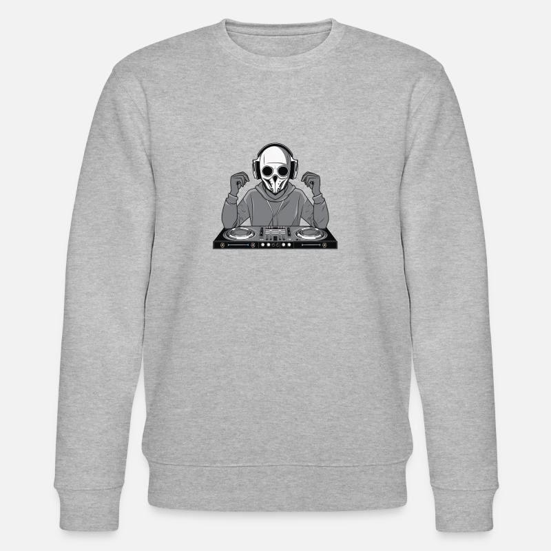 DJ Skull Face - Stanley/Stella Unisex Bio-Sweatshirt CHANGER  - Grau meliert