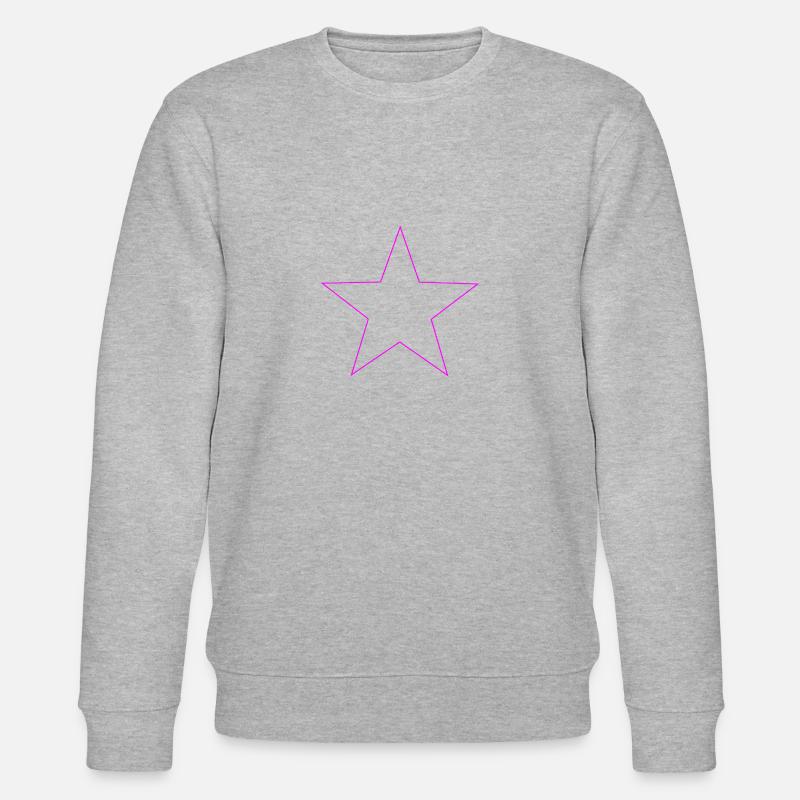 pinker Stern, pink star - Stanley/Stella Unisex Bio-Sweatshirt CHANGER  - Grau meliert